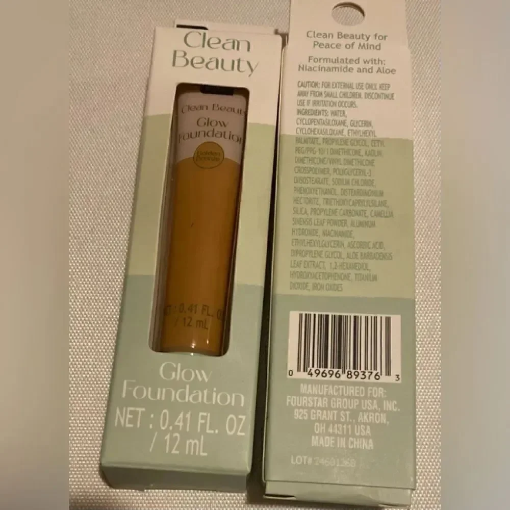 🛍️2X B-Pure Clean Beauty Glow Foundation Golden Bronze NET:0.41FL.OZ/12mL💥